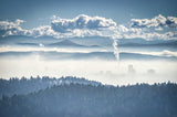 sea of fogg in the valley Poster och Canvastavla