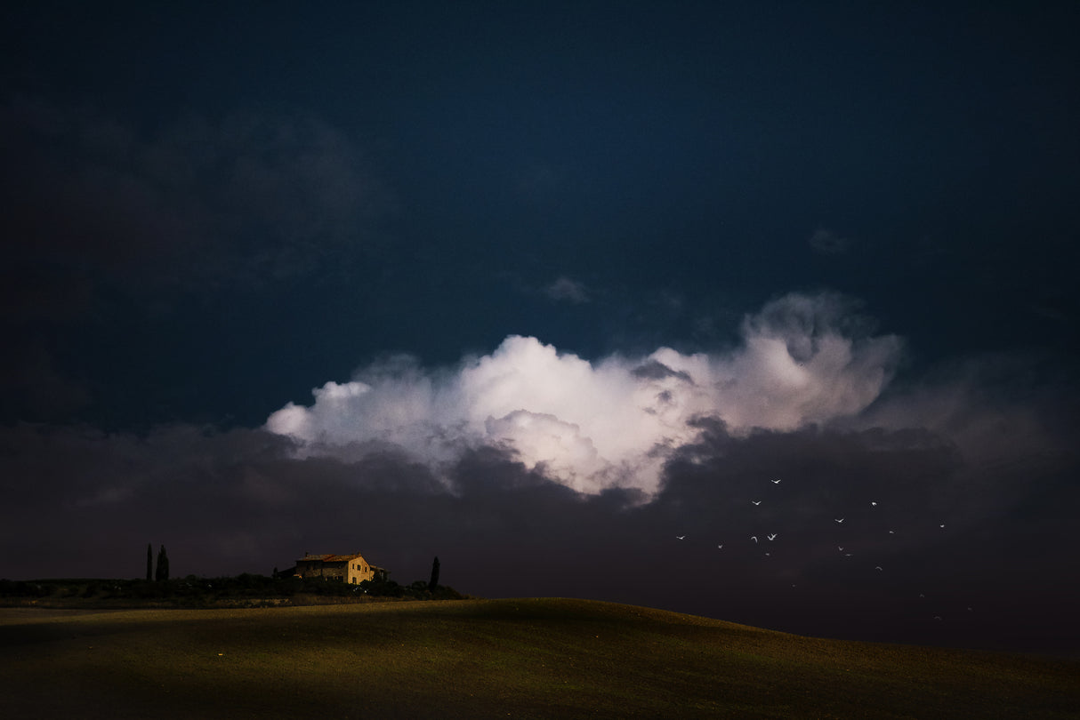 Farmhouse  in val d'Orcia Poster och Canvastavla