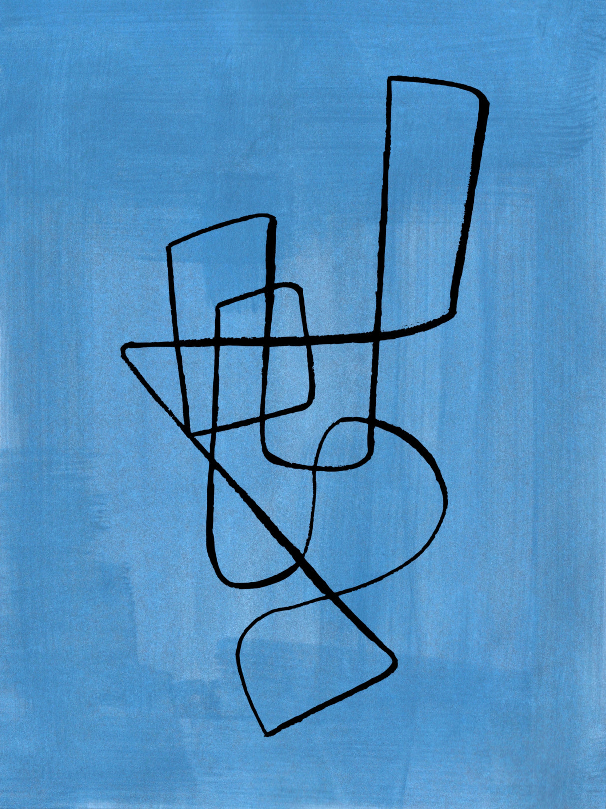 Pastel Blue Circuit Poster och Canvastavla