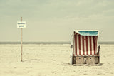Beach chair border Poster och Canvastavla