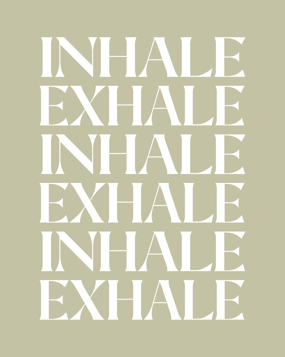 Inhale Exhale Poster och Canvastavla