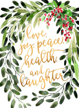 Holiday wishes with watercolor bouquet Poster och Canvastavla