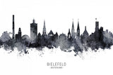 Bielefeld Germany Skyline Poster och Canvastavla