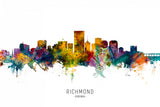 Richmond Virginia Skyline Poster och Canvastavla