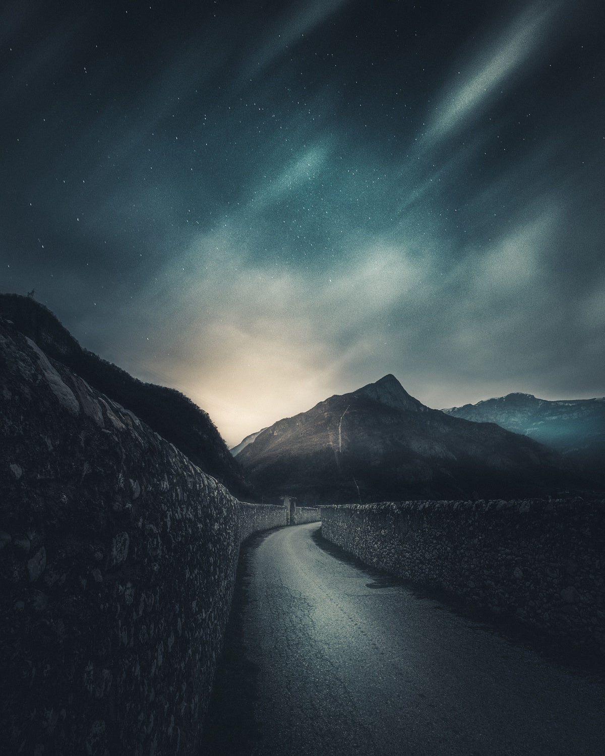 Night road Poster och Canvastavla