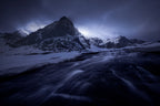 Lofoten waterfall Poster och Canvastavla