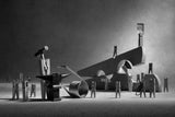 The blacksmith. Construction of the monument Poster och Canvastavla