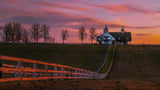 Sunset Over Manchester Farm Poster och Canvastavla