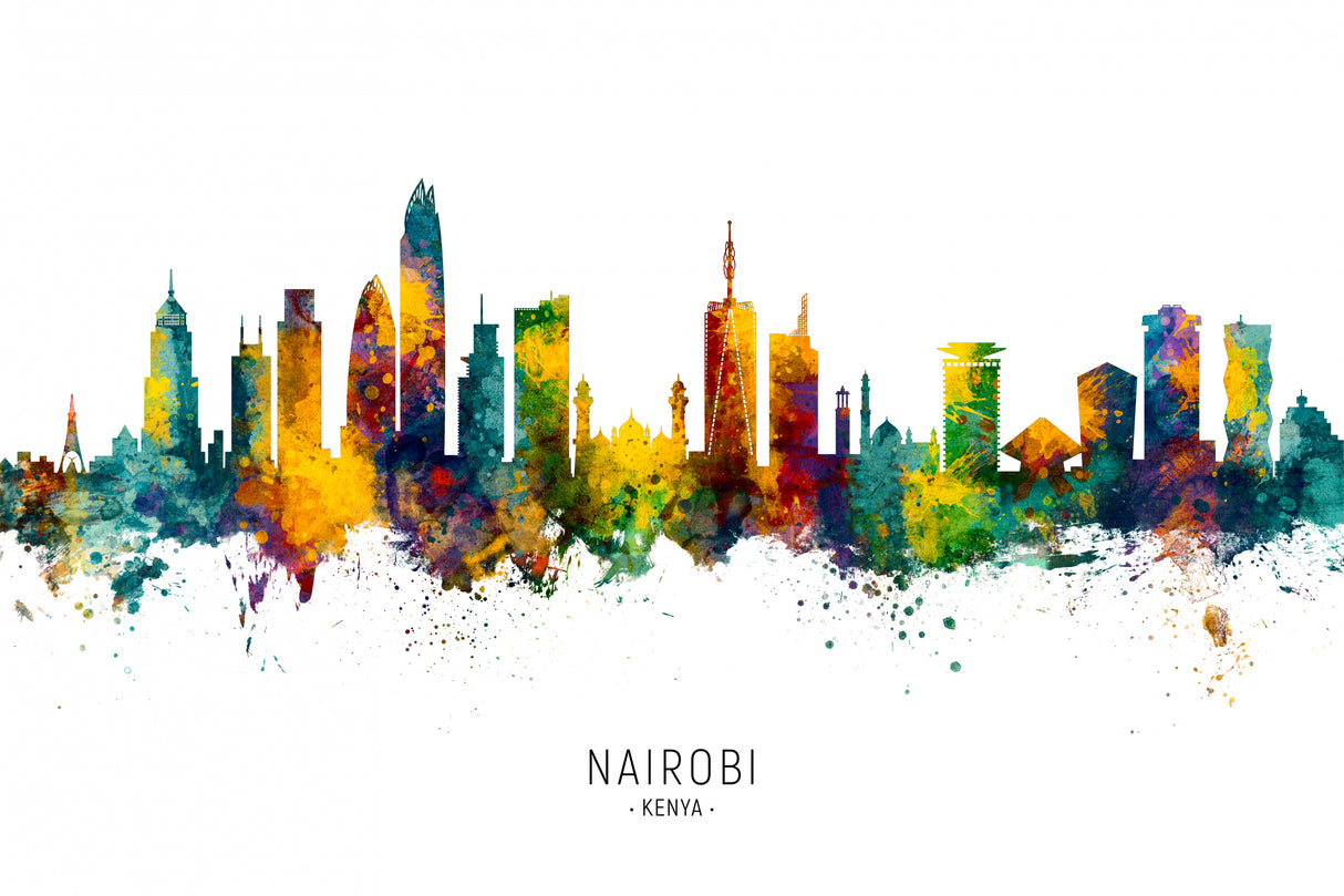 Nairobi Kenya Skyline Poster och Canvastavla