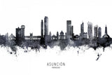 Asunción Paraguay Skyline Poster och Canvastavla