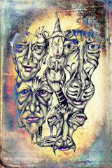 Shaman and faces of souls Poster och Canvastavla