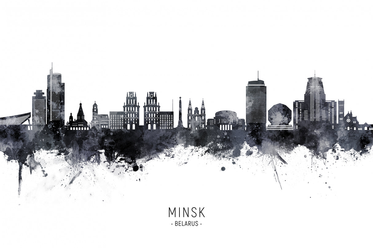 Minsk Belarus Skyline Poster och Canvastavla