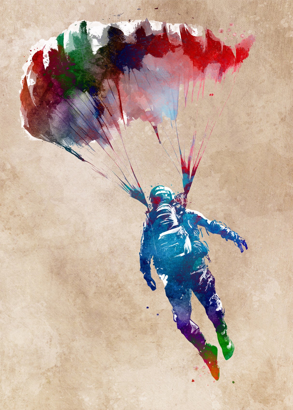 Paratrooper sport art #paratrooper Poster och Canvastavla