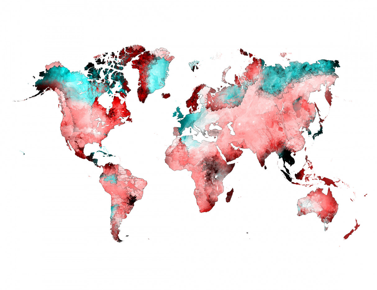 World map 24 Poster och Canvastavla