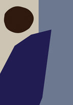 Color Blocks 02 Blue Poster och Canvastavla