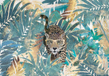Jaguar Jungle Landscape Mural Poster och Canvastavla