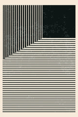 Black and White Lines Series #1 Poster och Canvastavla