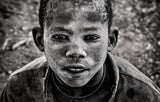 Mundari tribe child. Poster och Canvastavla