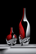 Two bottles on a checkered floor Poster och Canvastavla