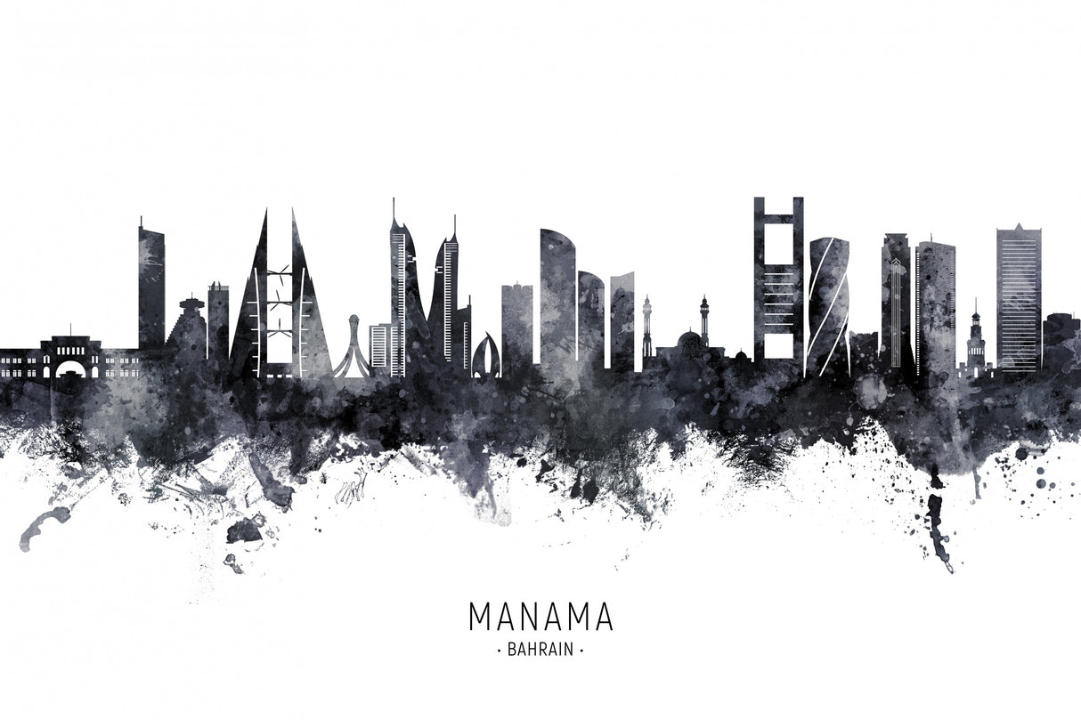 Manama Bahrain Skyline Poster och Canvastavla