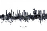 Manama Bahrain Skyline Poster och Canvastavla