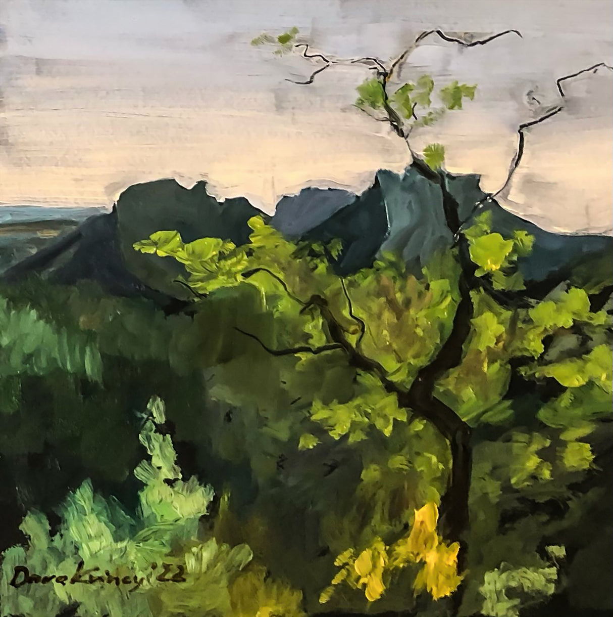 Green Landscape Poster och Canvastavla