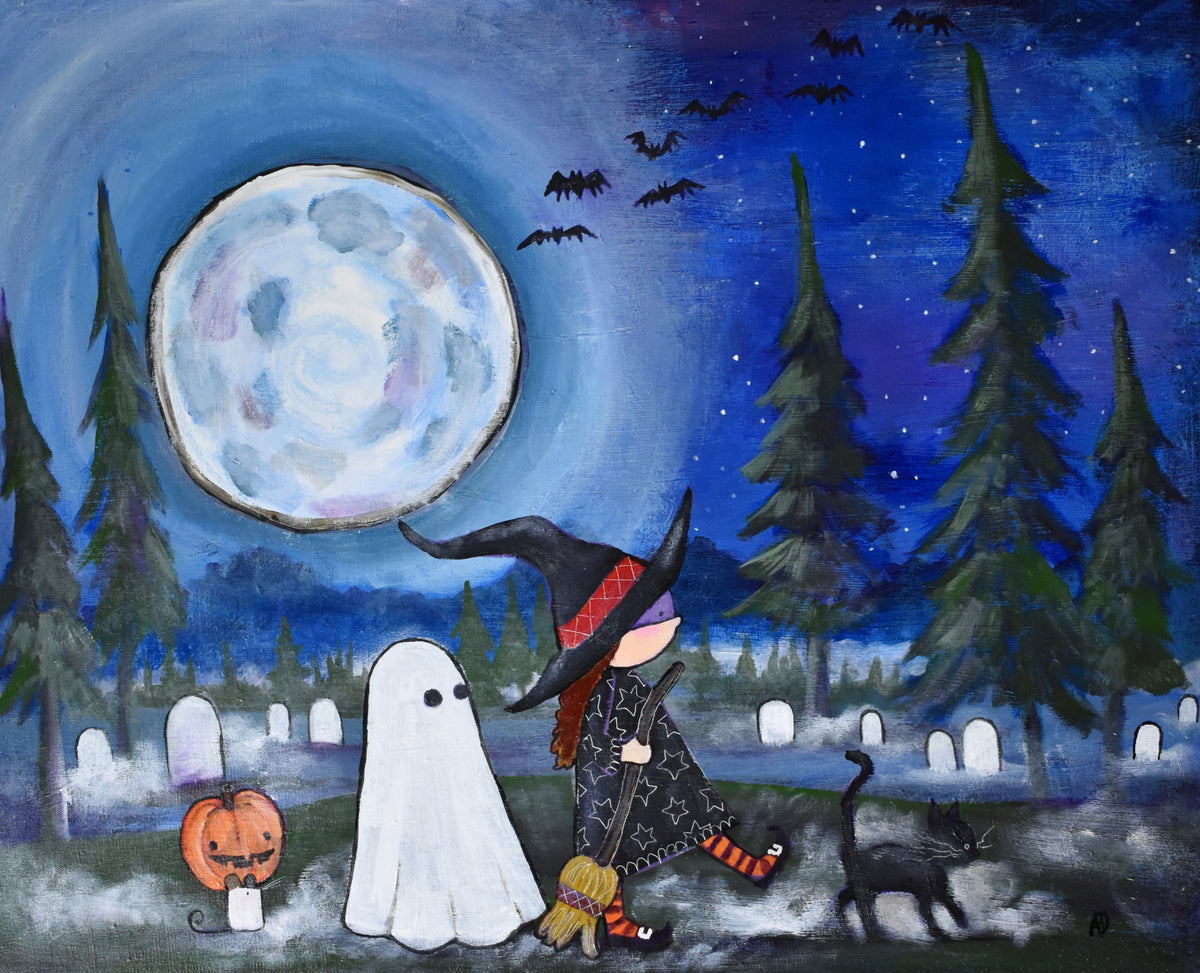 Halloweenparade Poster och Canvastavla