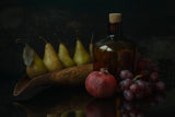 Still life with pomegranate and pears Poster och Canvastavla