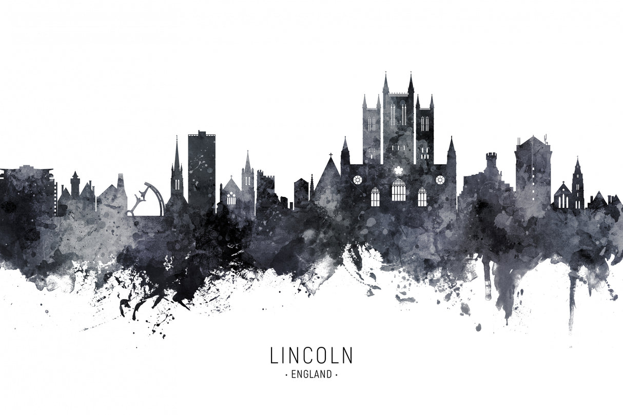 Lincoln England Skyline Poster och Canvastavla