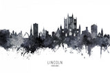 Lincoln England Skyline Poster och Canvastavla
