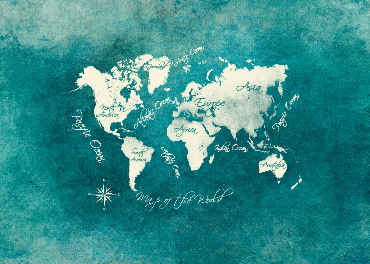 World map 34 Poster och Canvastavla