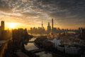 Sunrise in Shanghai Poster och Canvastavla