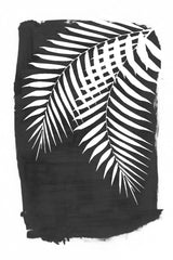 Black Palm Leaves Foliage Silhouette Poster och Canvastavla