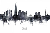 Seoul Skyline South Korea Poster och Canvastavla