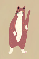Brown and white cat Poster och Canvastavla