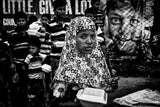 Distributing food in boxes to Rohingyas children: give a little. give a lot. Poster och Canvastavla