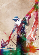 Fishing Sport Art 4 Poster och Canvastavla
