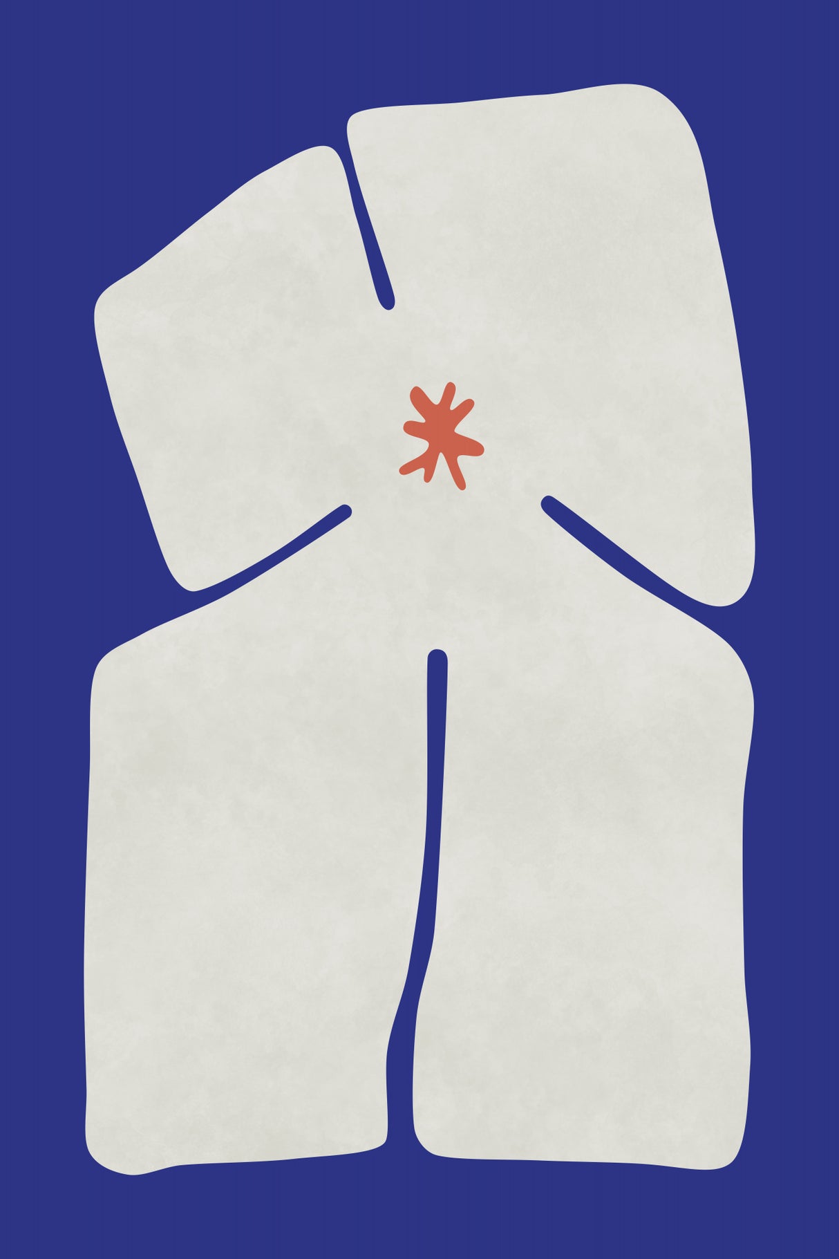 White Cruciform Flower Poster och Canvastavla