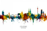 Cologne Germany Skyline Poster och Canvastavla