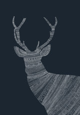 Stag Blue Poster och Canvastavla