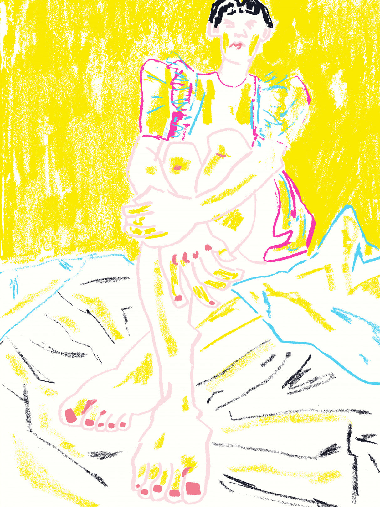 The Girl In The Yellow Dress Poster och Canvastavla