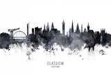 Glasgow Scotland Skyline Poster och Canvastavla