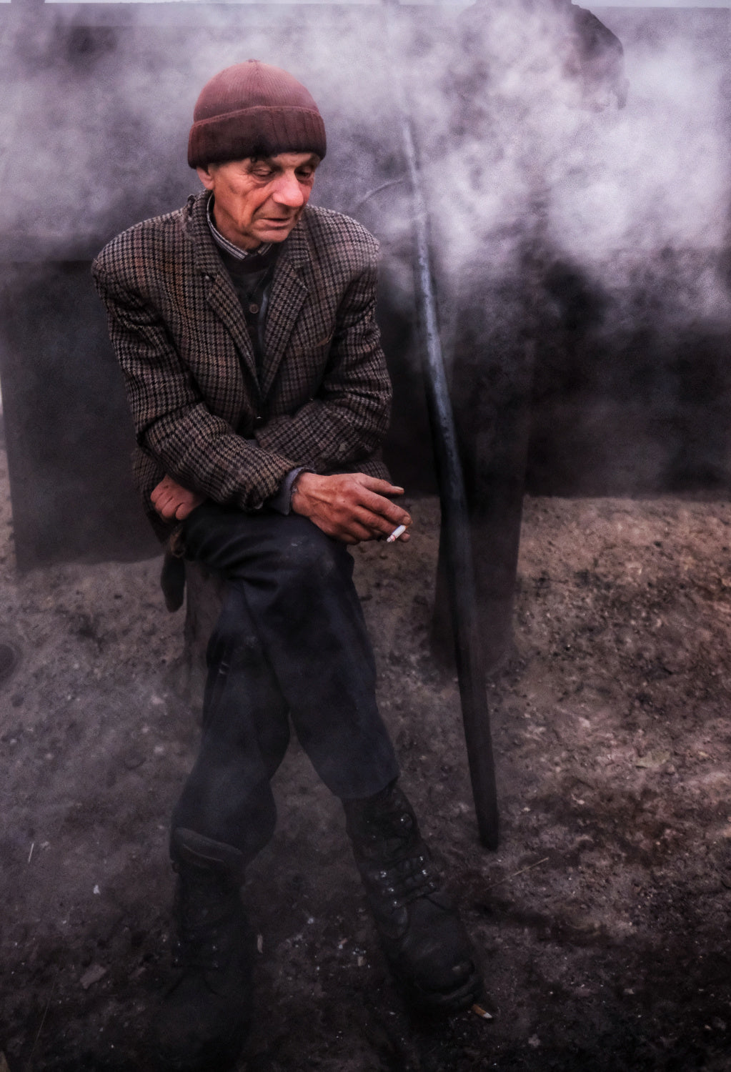 Charcoal maker Poster och Canvastavla