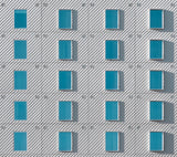Teal Windows Poster och Canvastavla