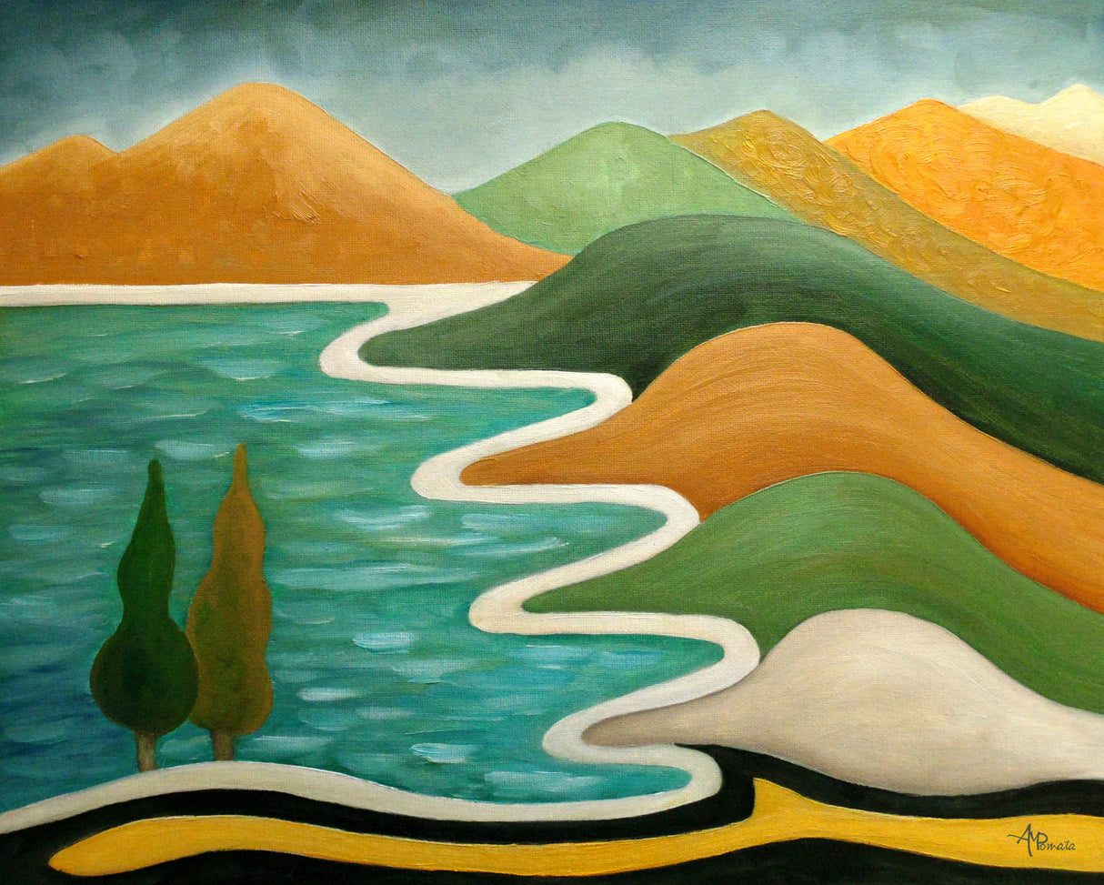 Winding Coast Poster och Canvastavla