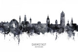 Darmstadt Germany Skyline Poster och Canvastavla