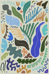 Jungle Colors and Shapes Poster och Canvastavla