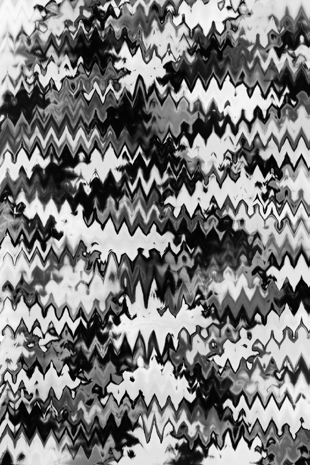 Black And White Zig Zag Pattern Poster och Canvastavla