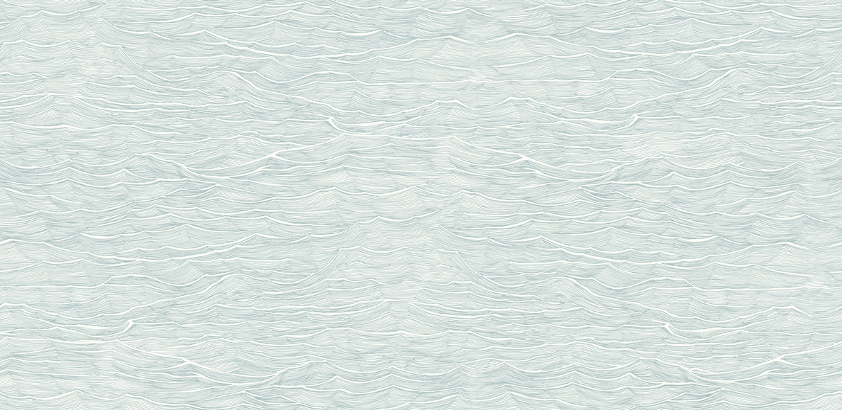 Hla027  100dpi Waves Light Blue Poster och Canvastavla