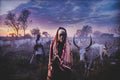 Blue Morning Mundari Poster och Canvastavla